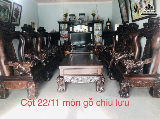 Bộ Bàn Ghế 11 Món Gỗ Chiu Liu