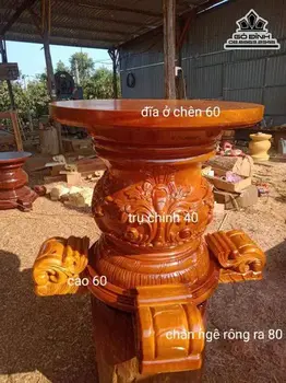 Chân Trụ Tròn Gỗ Gõ