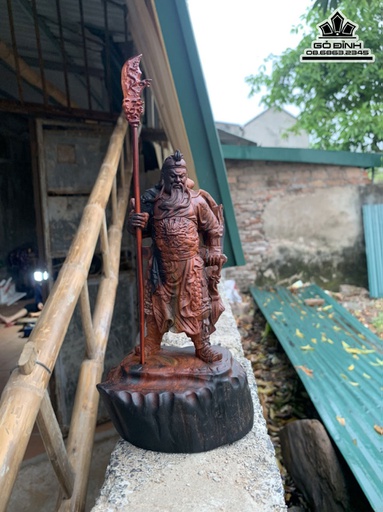 Tượng Quan Công Gỗ Trắc Cao 20 Ngang  10 Sâu 8 (cm)