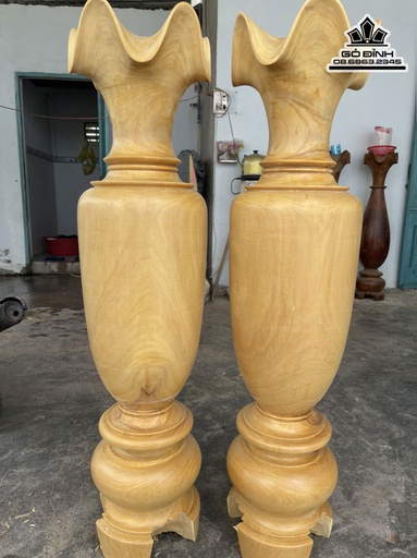 Lục Bình Gỗ Mít Cao 118 Đường Kính 29 (cm)