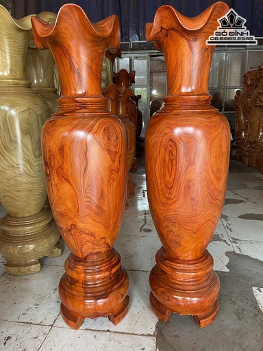 Lục Bình Gỗ Hương Cao 140 Đường Kính 38 (cm)
