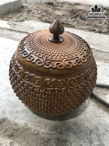 Hộp Đựng Hạt Gỗ Bách Xanh Đường Kính 15 (cm)