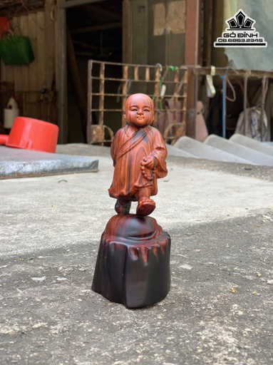 Tượng Vạn Sự Tùy Duyên Gỗ Trắc Cao 16 Ngang 5.5 Sâu 6.5 (cm)