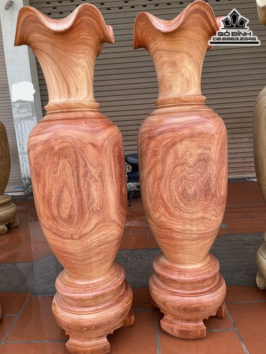 Lục Bình Gỗ Hương Đỏ Cao 160 Đường Kính 46 (cm)