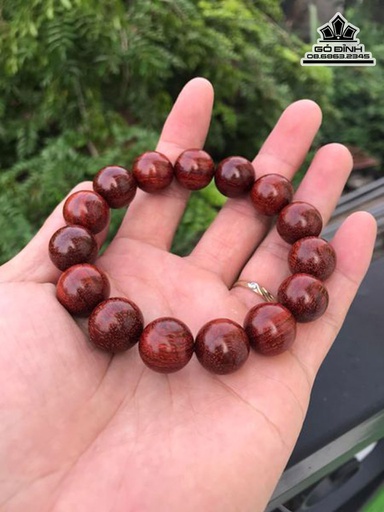 Vòng Tay Hạt Tròn Gỗ Tử Đàn 15 Li