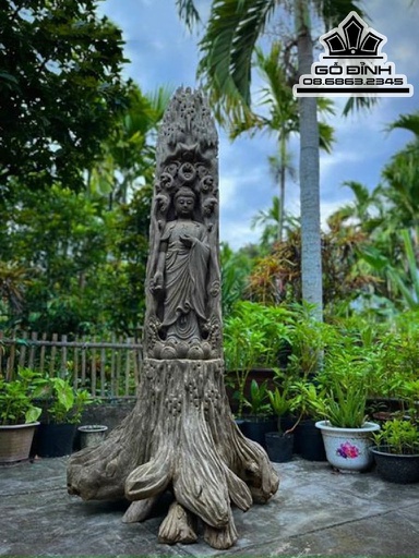 Tượng Phật Thích Ca Gỗ Trầm Hương Cao 200 Ngang 100 (cm)