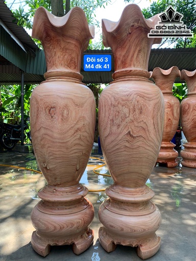 Cặp Lục Bình Gỗ Hương Cao 140 Đường Kính 41 (cm) Số 3