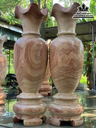 Cặp Lục Bình Gỗ Hương Cao 190 Đường Kính 58 (cm) Số 2