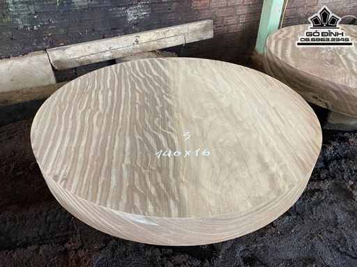 Mặt Bàn Tròn Gỗ Gõ Đường Kính 140 Dày 16 (cm)