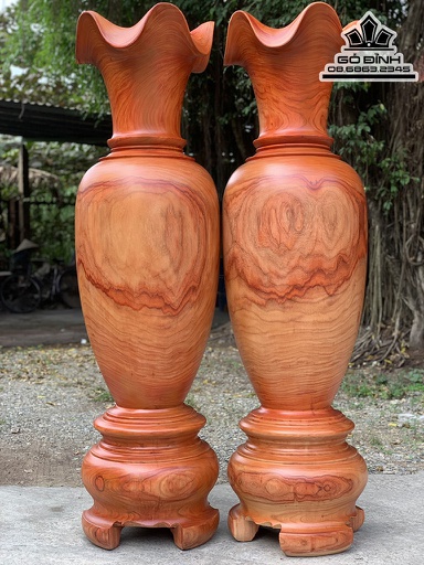 Cặp Lục Bình Gỗ Hương Cao 170 Đường Kính 48 (cm)