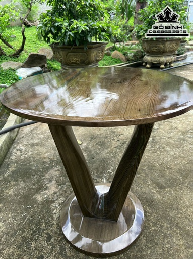 Bàn Tròn Gỗ Thủy Tùng Cao 70 Ngang Dày 3 (cm)