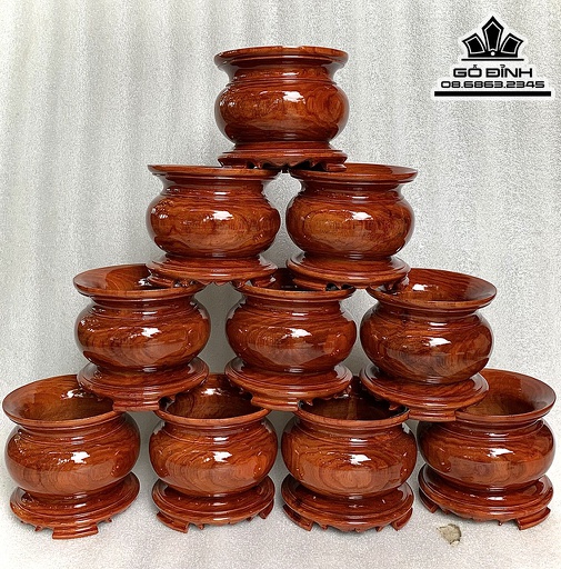 Bát Nhang Gỗ Hương Cao 13 Ngang 14 (cm)