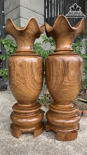 Cặp Lục Bình Gỗ Ké Cao 70 Đường Kính 24 (cm)