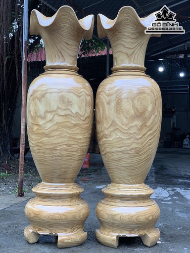 Lục Bình Gỗ Cẩm Vàng Cao 190 Đường Kính 57 (cm) Đôi Số 9