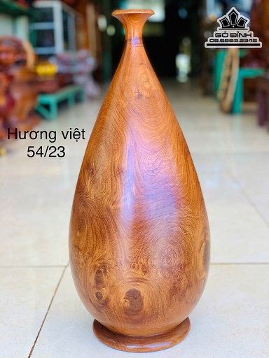 Bình Chum Phú Quý Gỗ Hương Cao 54 Đường Kính 23 (cm)