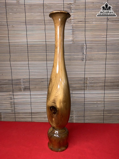 Bình Tỳ Bà Gỗ Chun Sụn Bách Xanh Cao 43 Đường Kính 8 (cm)