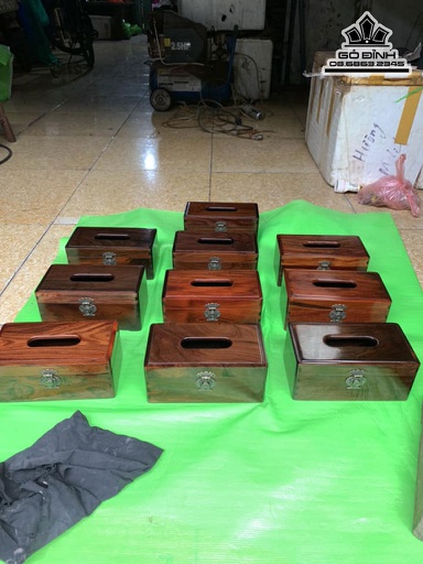 Hộp Giấy Gỗ Trắc Cao 10 Dài 22 Rộng 12 (cm)