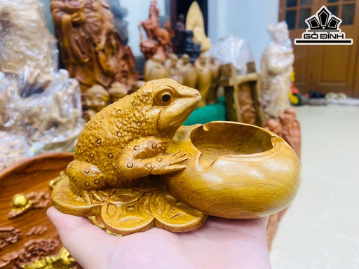 Gạt Tàn Thuốc Gỗ Bách Xanh Cao 8 Ngang 15 Sâu 10 (cm)