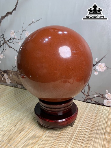 Bi Cầu Đá Ngọc Bích Đỏ Đường Kính 13,9 (cm) 4,1kg