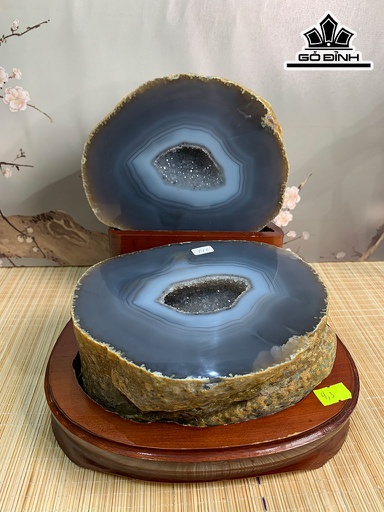 Bát Tụ Bảo Đá Mã Não Cao 20 Ngang 20 Sâu 22 (cm) 4,68kg