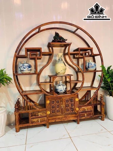 Tủ Rượu Gỗ Cẩm Ngang 160 Cao 180 Sâu 30 (cm)