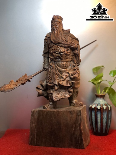 Tượng Gỗ Quan Công Gỗ Trắc Ngang 38 Cao 16 Sâu 10 (cm)