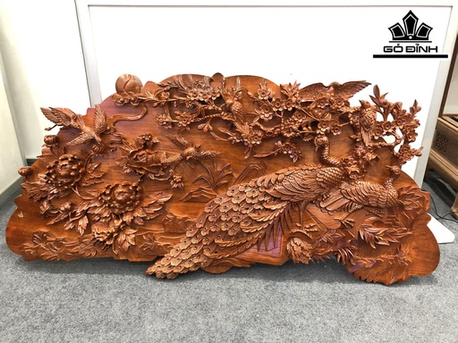 Tranh Gỗ Gỗ Hương Cao 56 Ngang 120 Sâu 8 (cm)