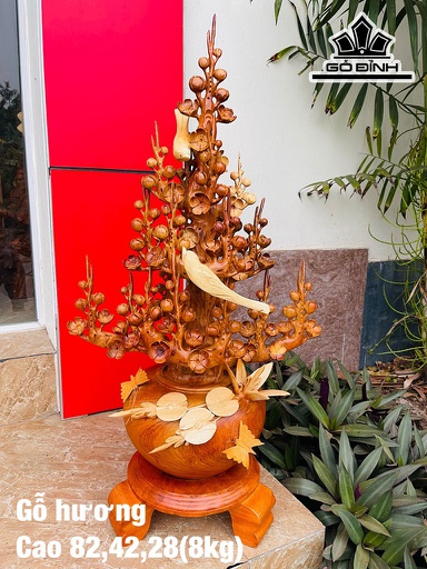 Bình Hoa Gỗ Hương Cao 82 Ngang 42 Sâu 28 (cm)