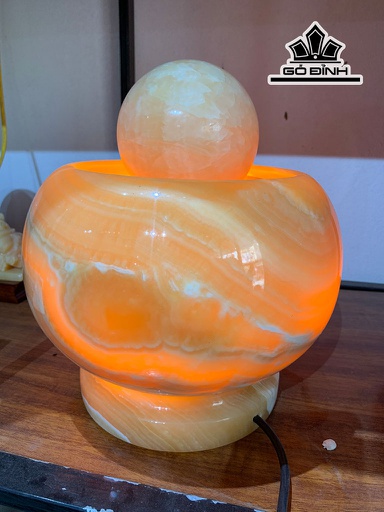 Tác Phẩm Đá Ngọc Hoàng Long Cao 25 Đường Kính 22 (cm)