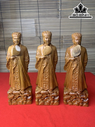 Tượng Gia Cát Lượng Gỗ Bách Xanh Cao 20 Ngang 7 Sâu 5 (cm)