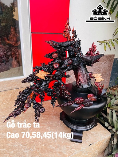 Bình Hoa Gỗ Trắc Cao 70 Ngang 58 Sâu 45 (cm)