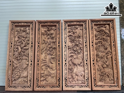 Tranh Gỗ Gỗ Hương Cao 127 Ngang 47 Sâu 7 (cm)