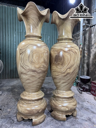 Lục Bình Gỗ Cẩm Vàng Cao 170 Đường Kính 52 (cm)