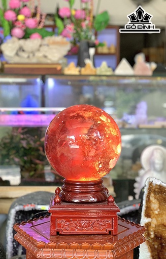 Bi Cầu Thủy Tinh Đỏ Cao 20 (cm) 12,77kg