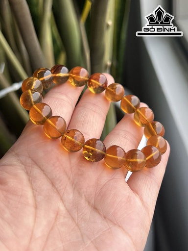 Vòng Tay Chuỗi Đá Hổ Phách Đường Kính Hạt 13-16 (mm)