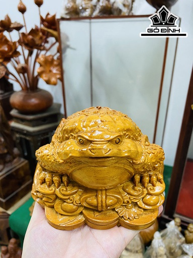 Tượng Thiềm Thừ Gỗ Huyết Long Cao 10 Ngang 14 Sâu 11 (cm)