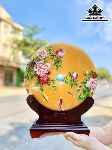 Tác Phẩm Đồng Điếu Đá Ngọc Hoàng Cao 30 (cm)