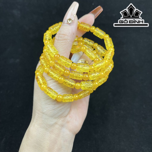 Vòng Tay Đá Hổ Phách Đường Kính Hạt 8 (mm)