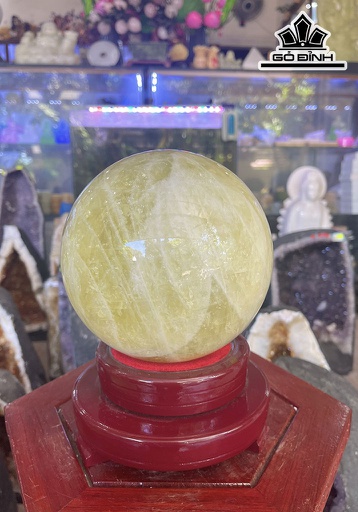 Bi Cầu Đá Thạch Anh Vàng Đường Kính 14 (cm) 4.43kg