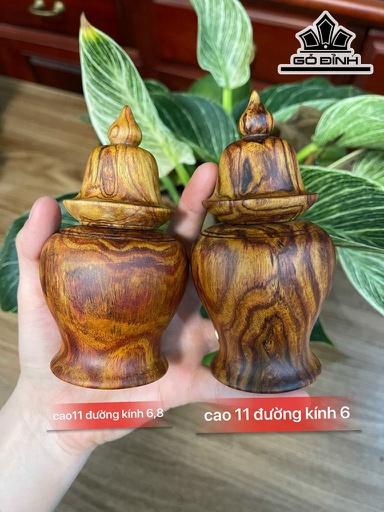 Lọ Đựng Tăm Gỗ Sưa Cao 11 Đường Kính 6,8 (cm)