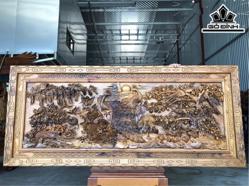 Tranh Gỗ Gỗ Bách Xanh Cao 88 Ngang 205 Sâu 8 (cm)