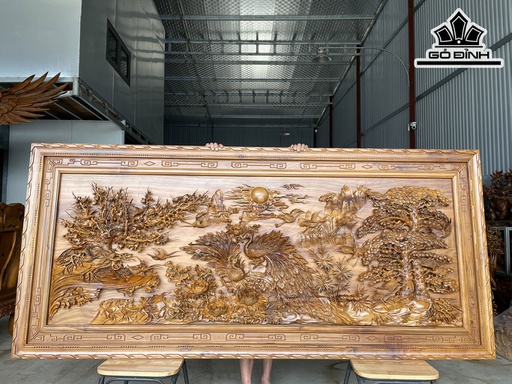 Tranh Gỗ Gỗ Bách Xanh Cao 108 Ngang 242 Sâu 9 (cm)