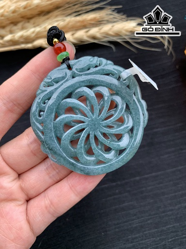 Mặt Dây Chuyền Đá Cẩm Thạch Cao 52,83 Ngang 51,6 Sâu 5,86 (mm) 26,66gr