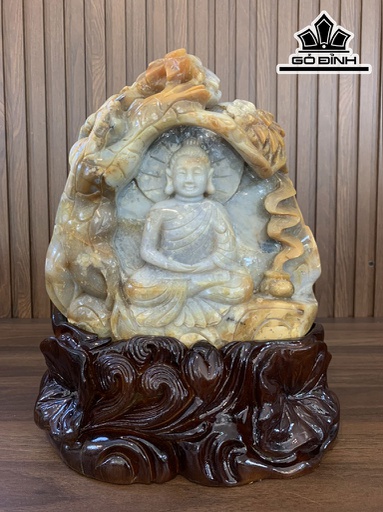 Tác Phẩm Phật Đá Mã Não Cao 35 Ngang 30 (cm)