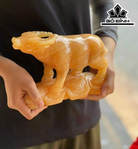 Tượng Tuổi Sửu Đá Ngọc Hoàng Long Cao 20 (cm)