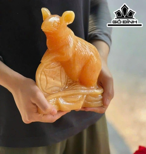 Tượng Tuổi Tý Đá Ngọc Hoàng Long Cao 20 (cm)