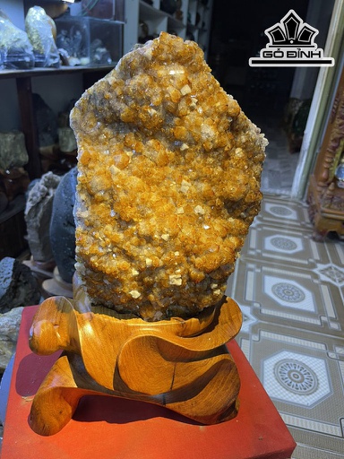 Tinh Thể Đá Thạch Anh Vàng Cao 38 (cm) 9kg