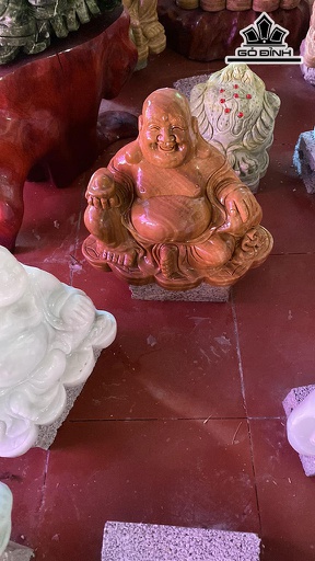 Tượng Thần Tài Đá Canxit Cao 35 Sâu 16 (cm)