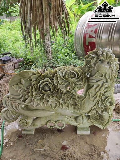 Tác Phẩm Sâm Hoa Mẫu Đơn Đá Serpentine Cao 78 Ngang 80 (cm) 100kg