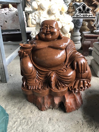 Tượng Di Lặc Đá Canxit Cao 29 Ngang 35 (cm) 30kg